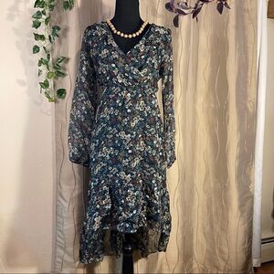 Elena Baldi Silk Floral Boho Dress